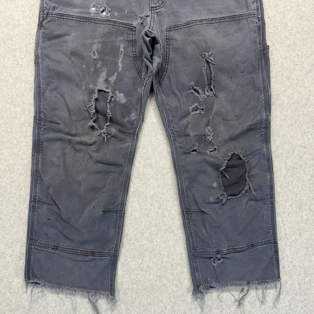 Carhartt Rugged Flex Double Front Work Pants Distressed Gray 36x34 - Picture 3 of 10
